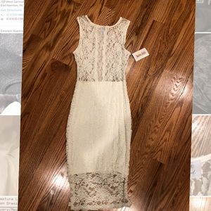 White lace midi Dress